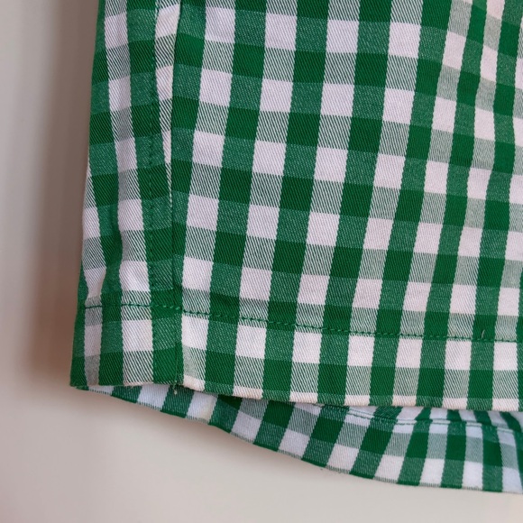 J.Crew Green White Gingham Shorts Women’s Size 4 Cotton Preppy Classic - Picture 5 of 11